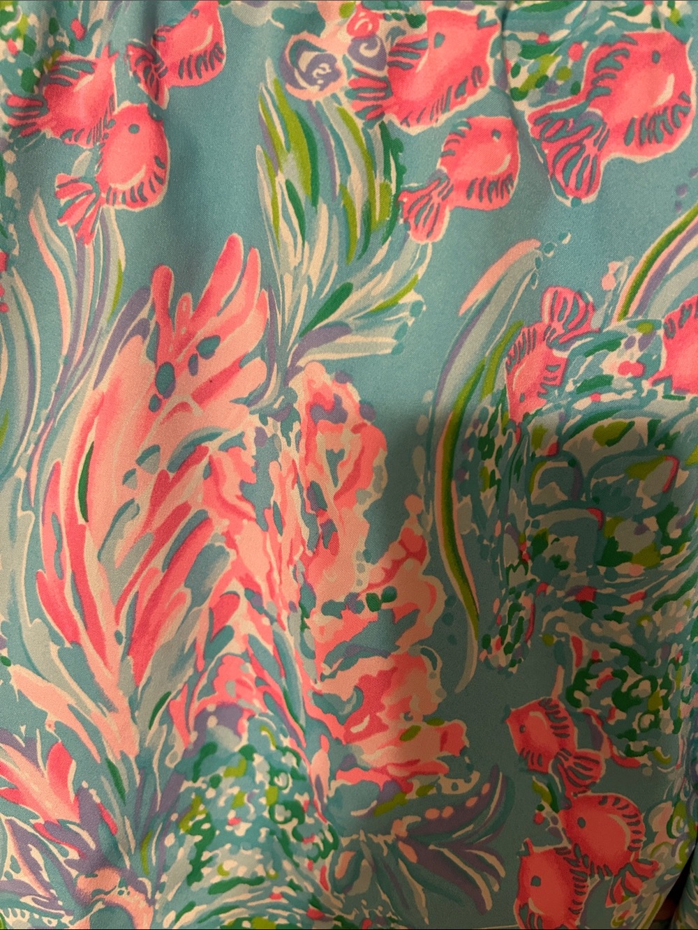 🎼Lilly Pulitzer LUXLETIC athletic ocean trail print elastic waist size M GUC - Picture 8 of 14